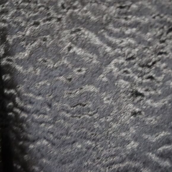 Vintage 50s 60s Black Velvet Swing Coat Textured Opera Evening Jacket XL - Picture 8 of 9